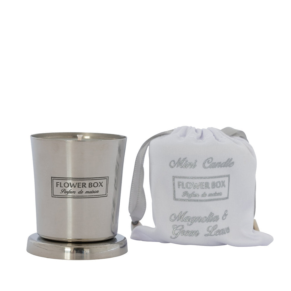 Mini Candle - Magnolia & Green Leaves (80g)