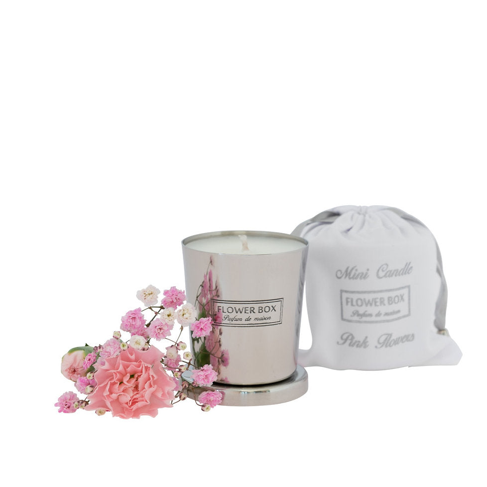 Mini Candle - Pink Flowers (80g)